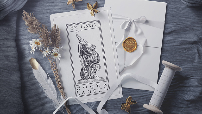 exlibris, ex libris, projekt ex librisu, projekt pieczątki, pieczątka, projekt graficzny, grafika Monika Turska