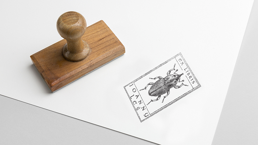 exlibris, ex libris, projekt ex librisu, projekt pieczątki, pieczątka, projekt graficzny, grafika Monika Turska