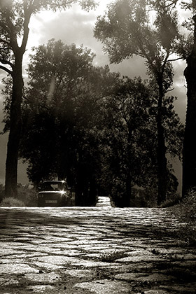 Stara droga na Mazurach, kocie łby, Mazury, na rowerze, podróże, fotografia Monika Turska